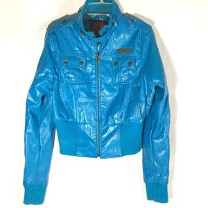 ECKO Women Baby Blue Zip Up Jacket